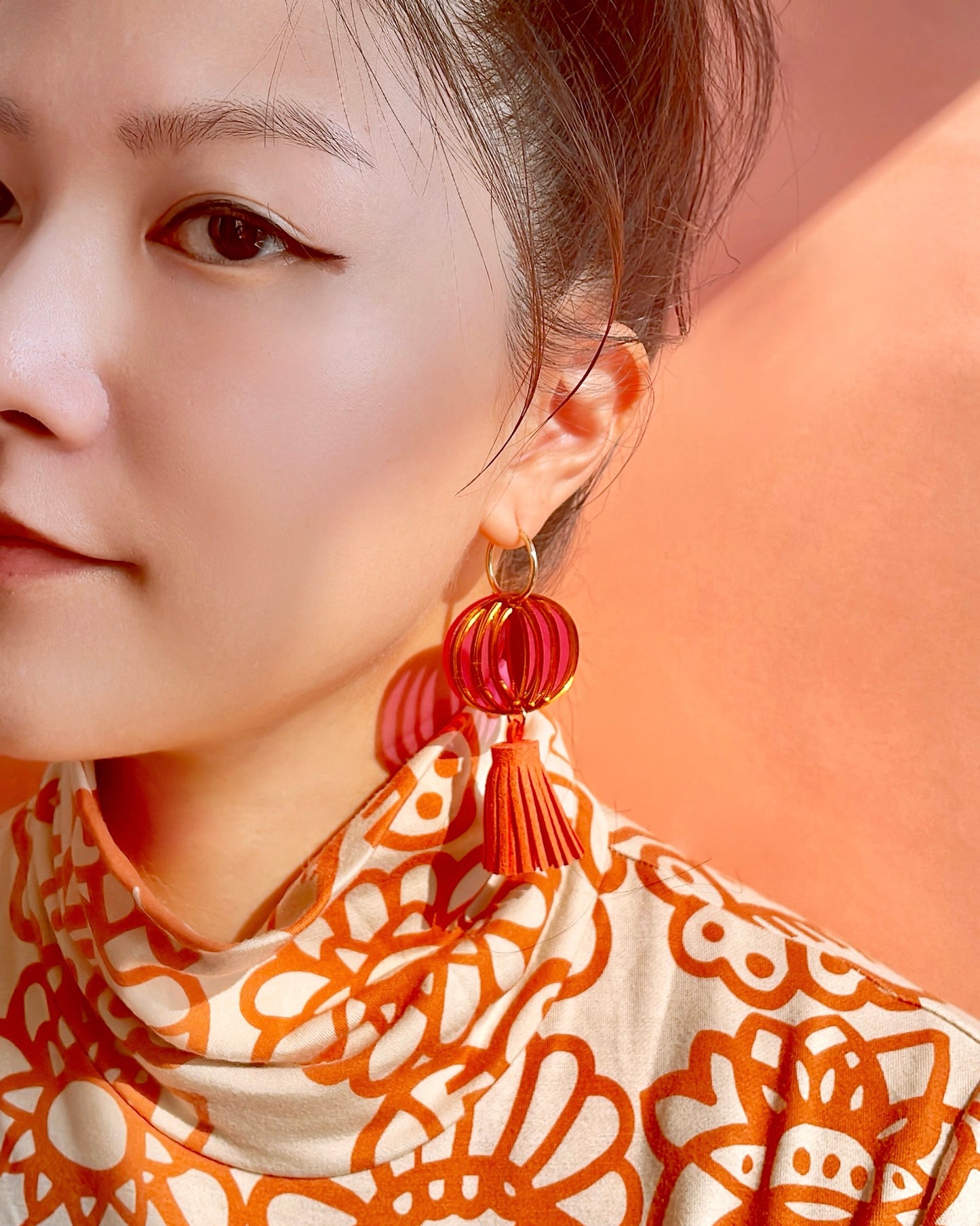 Big Lantern Hoops Earrings