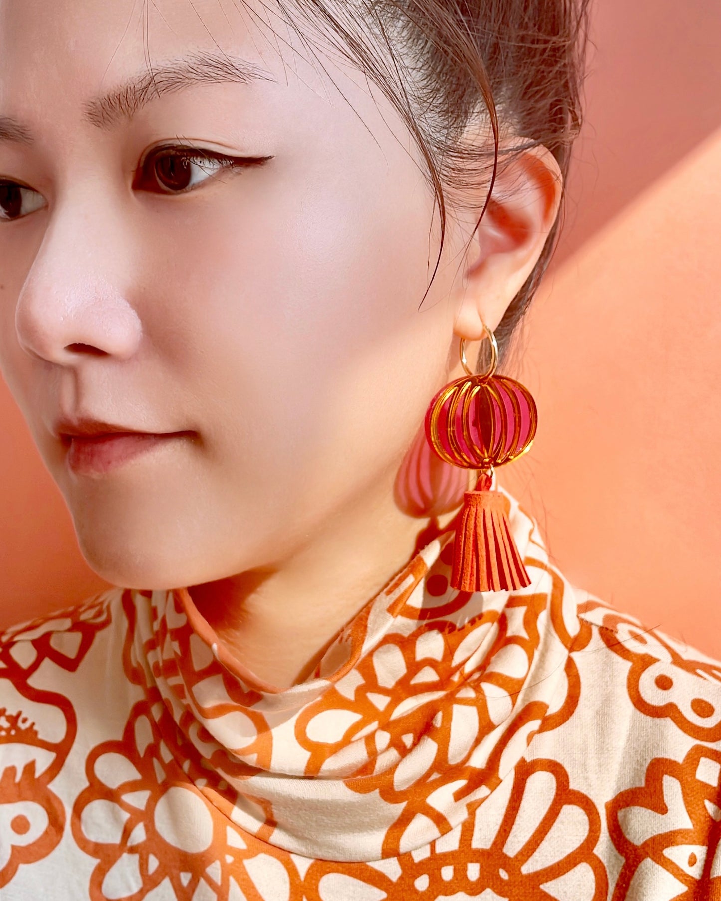 Big Lantern Hoops Earrings