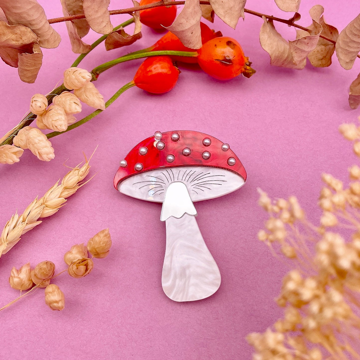 Mushroom Brooch