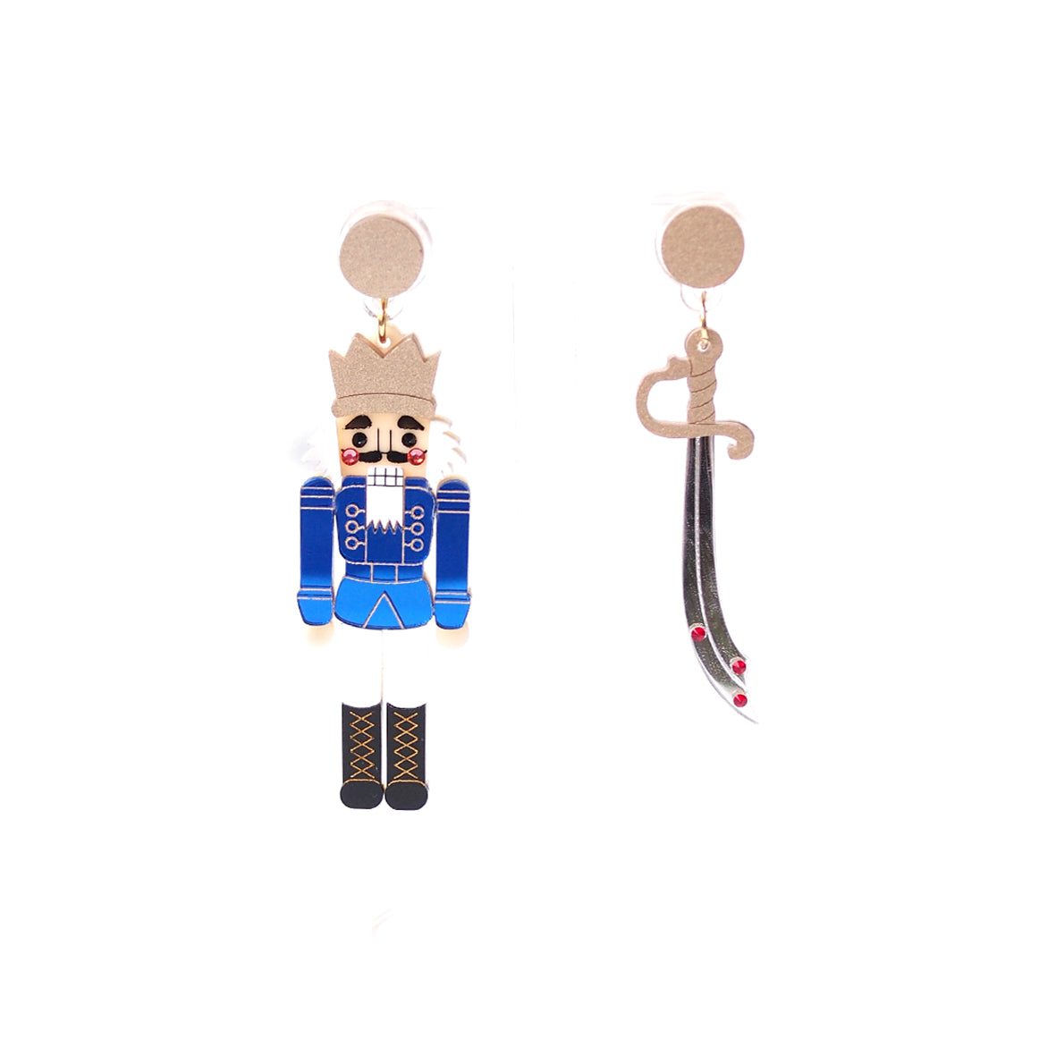 Nutcracker Earrings (Blue)
