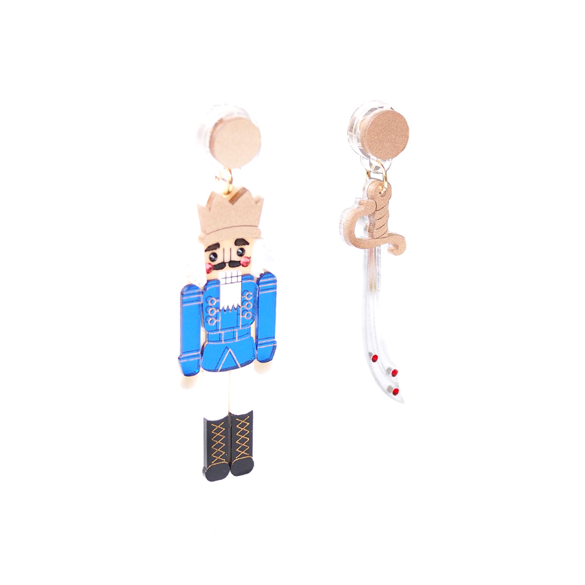 Nutcracker Earrings (Blue)