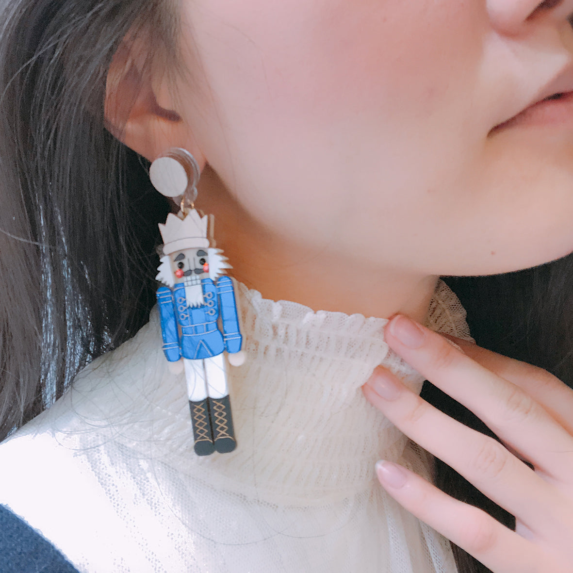 Nutcracker Earrings (Blue)
