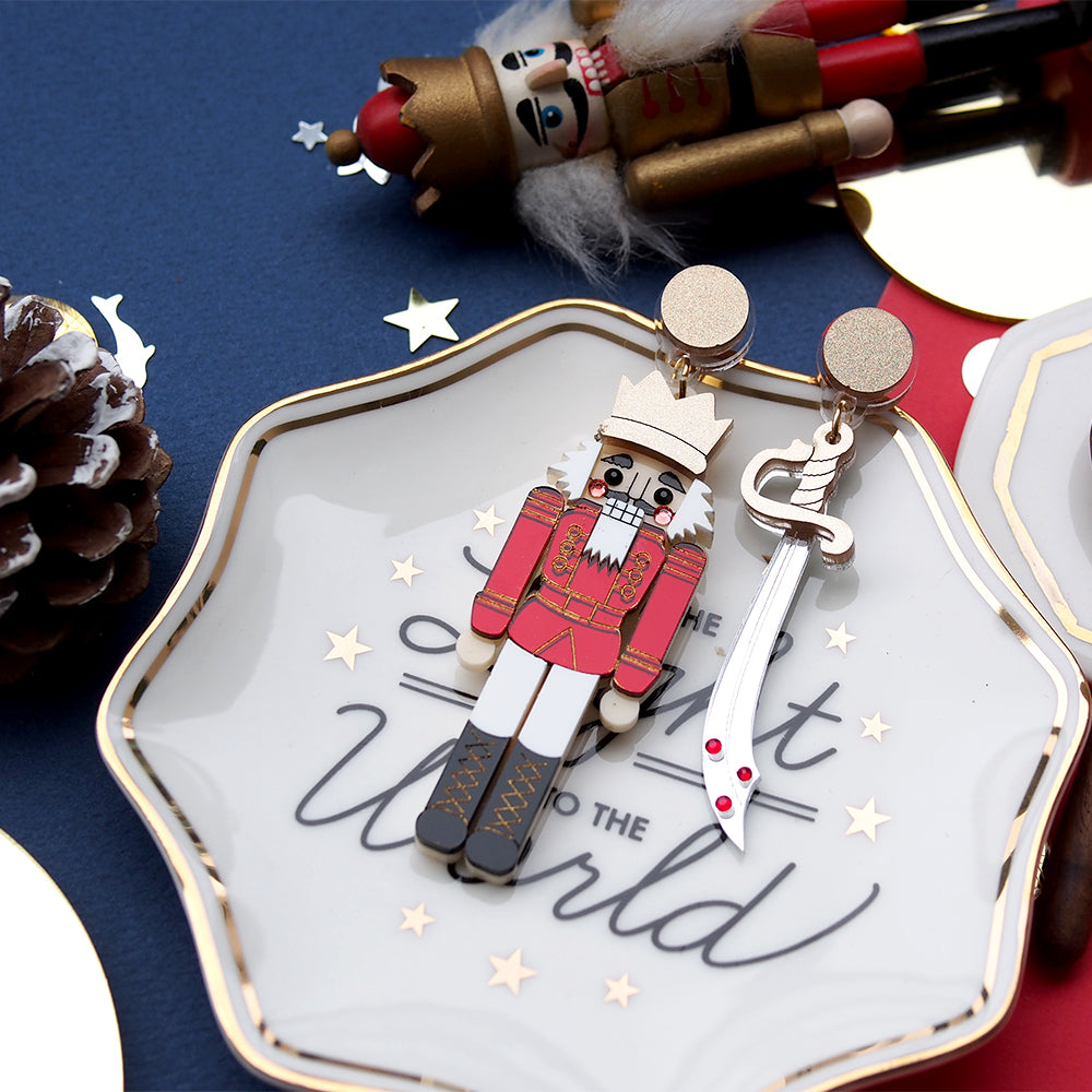Nutcracker Earrings (Red)