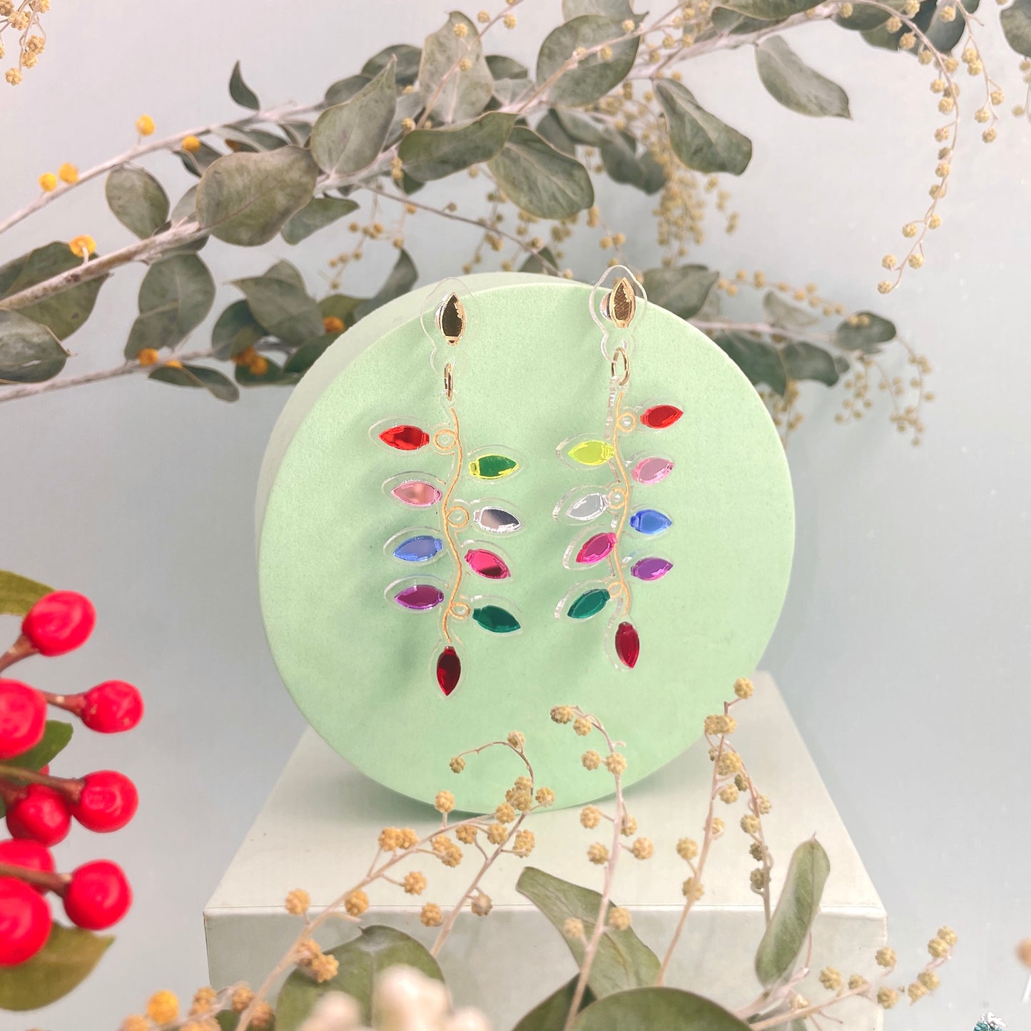 Xmas Light Dangle Earrings
