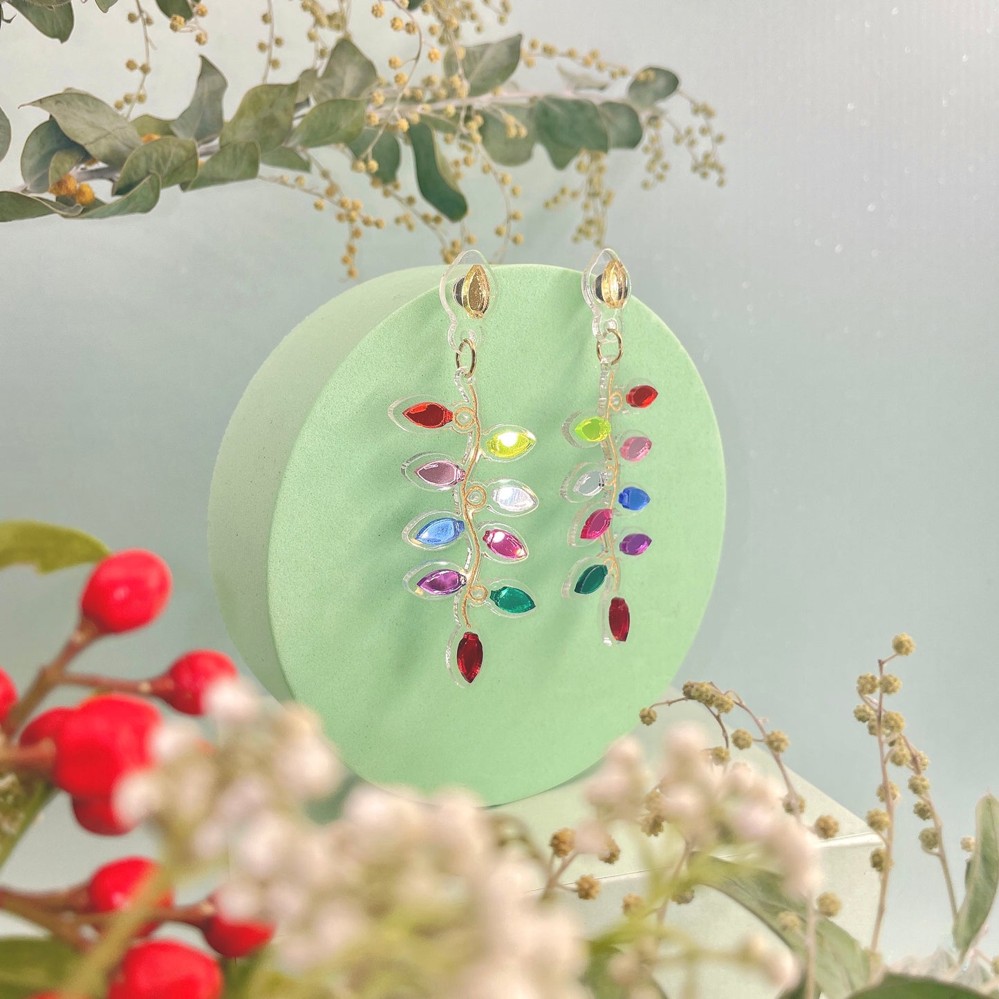 Xmas Light Dangle Earrings
