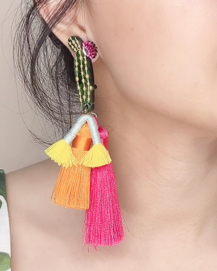 Cactus Tassels Earrings