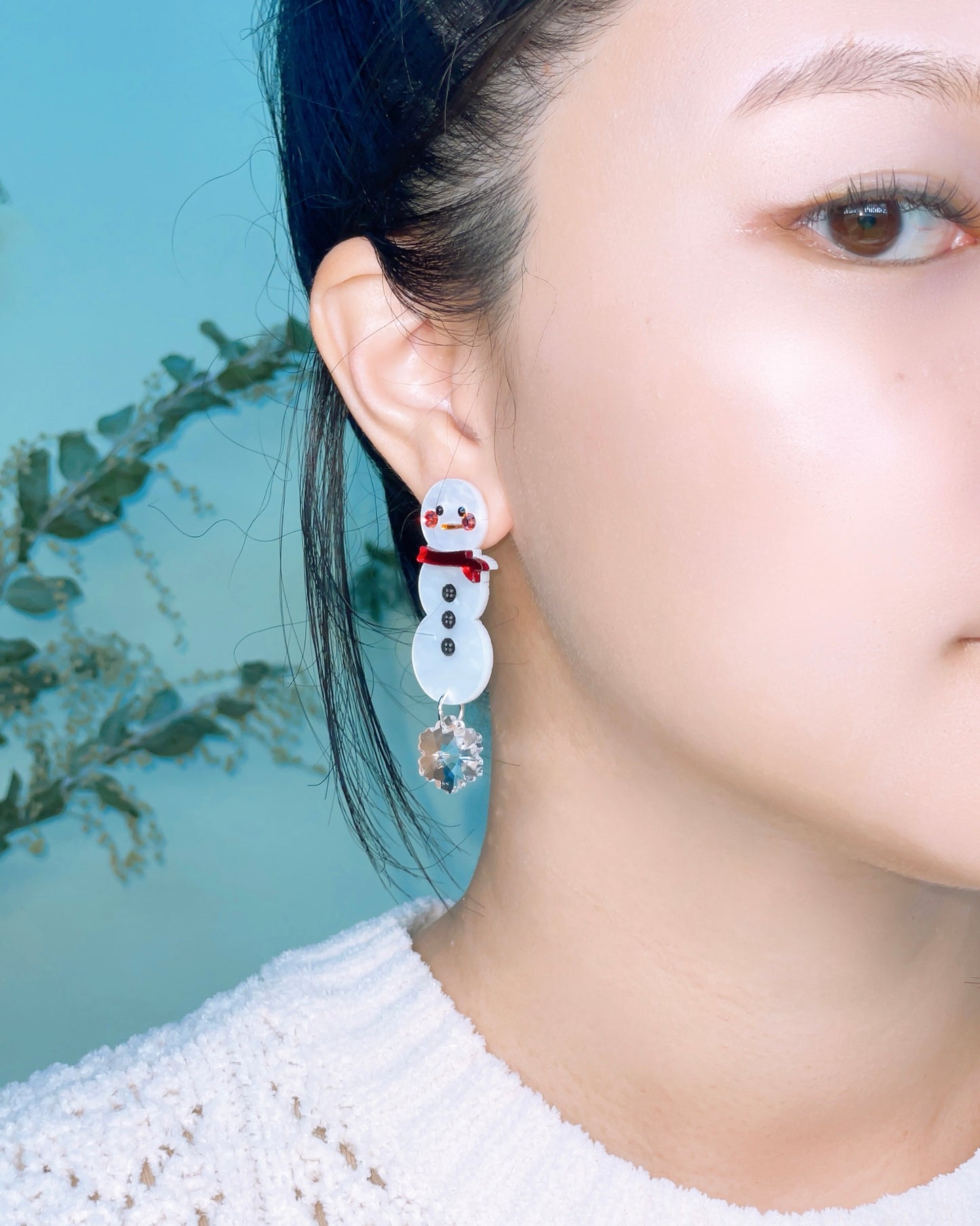Snowman Snowflake Studs