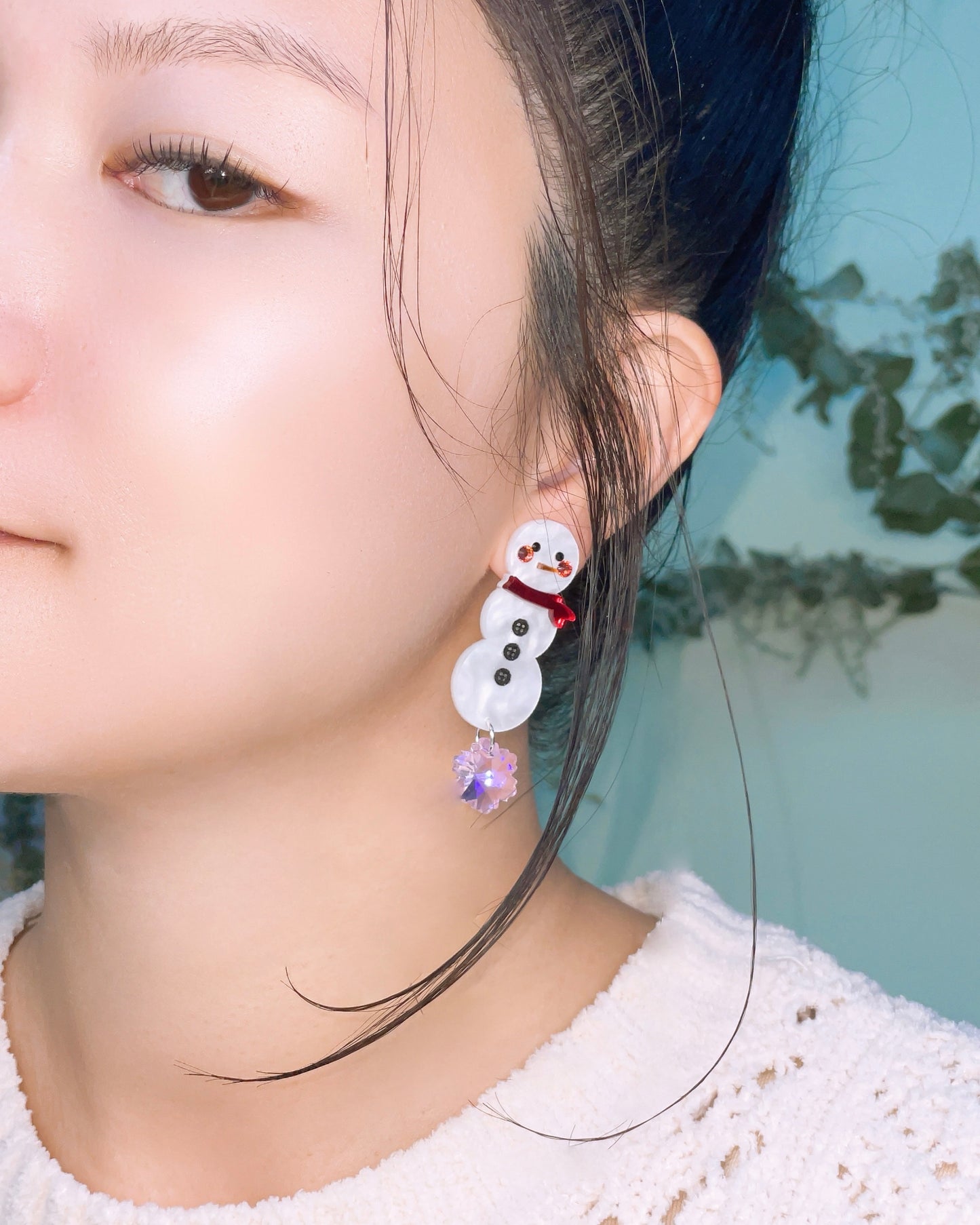 Snowman Snowflake Studs