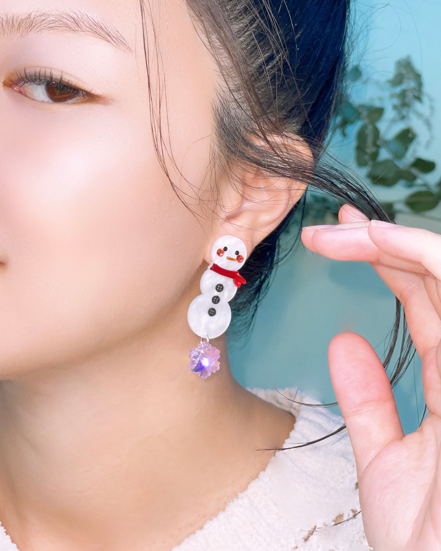 Snowman Snowflake Studs
