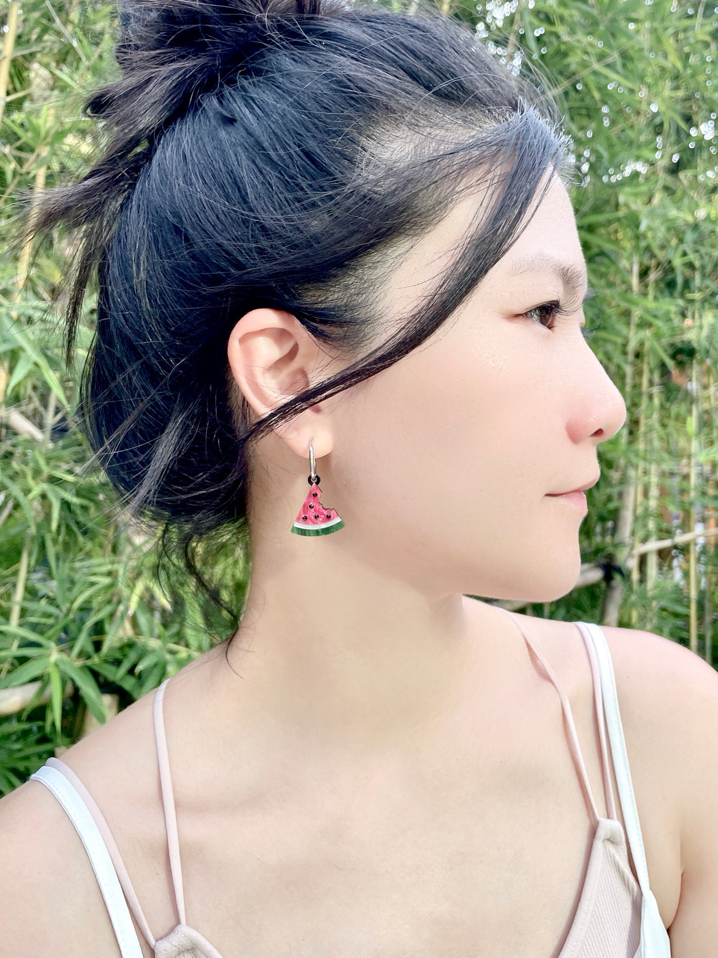 Water Melon Hoop Earrings