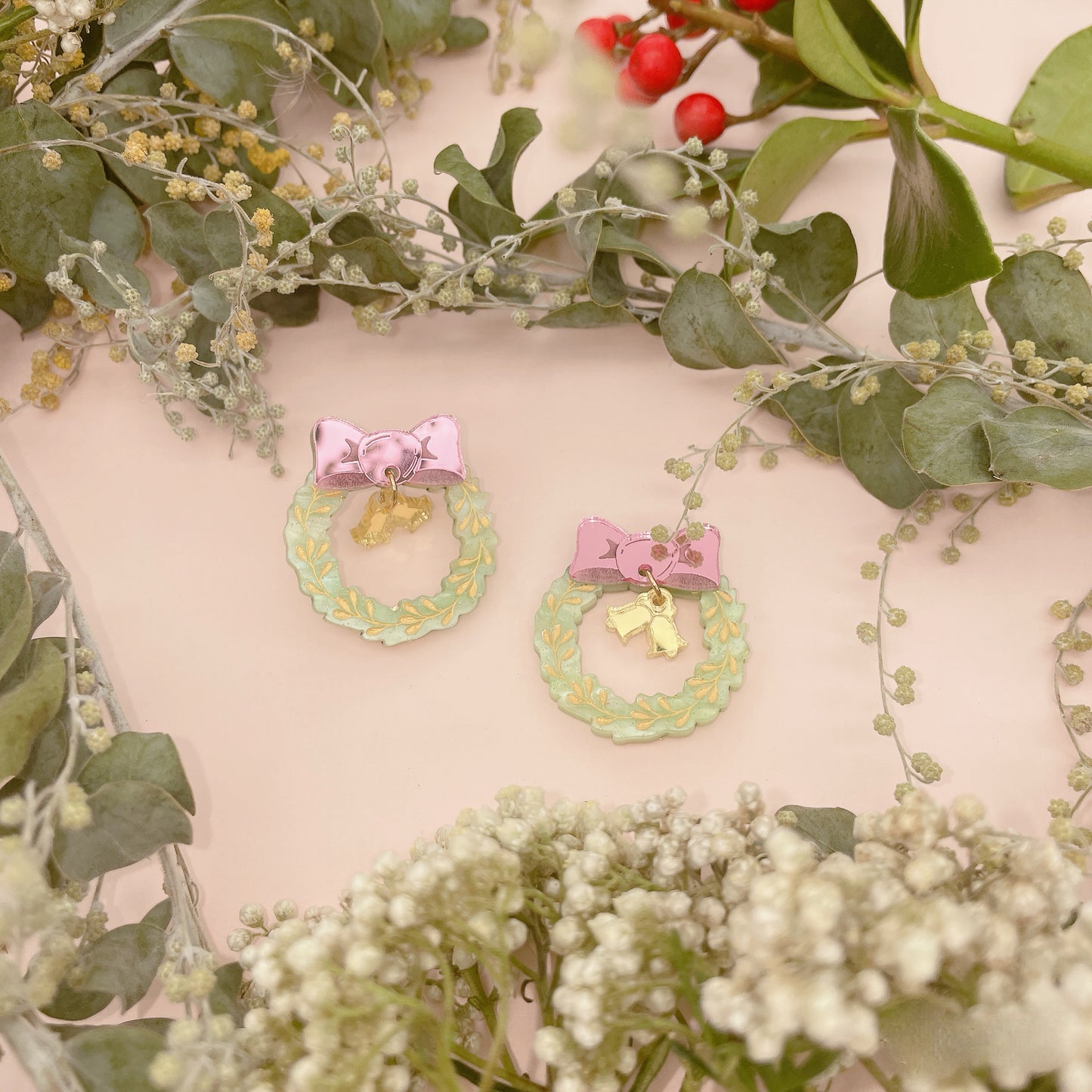 Xmas Wreath Studs