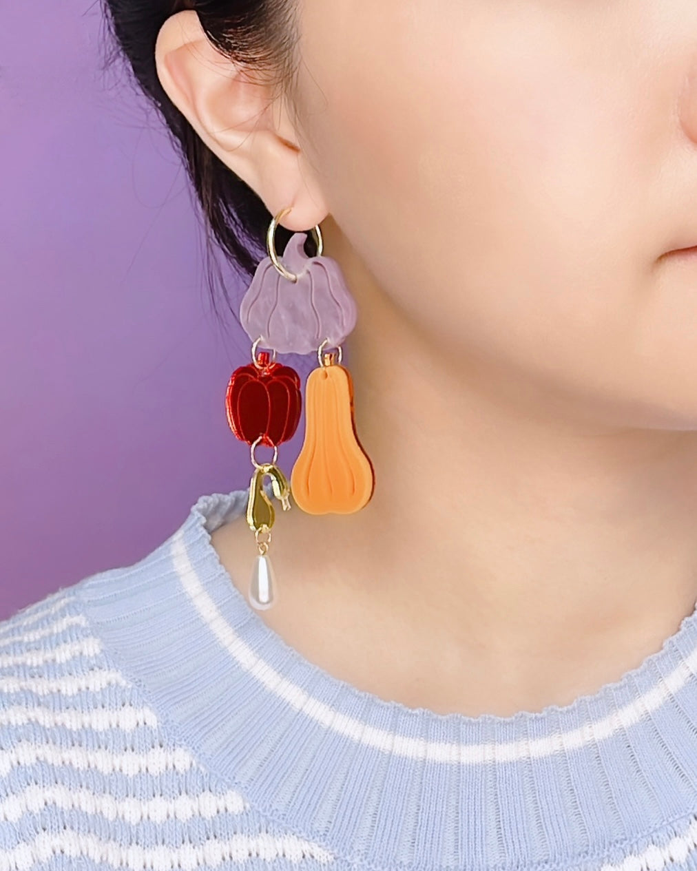 Pumpkin Hoop Earrings (Many Ways)