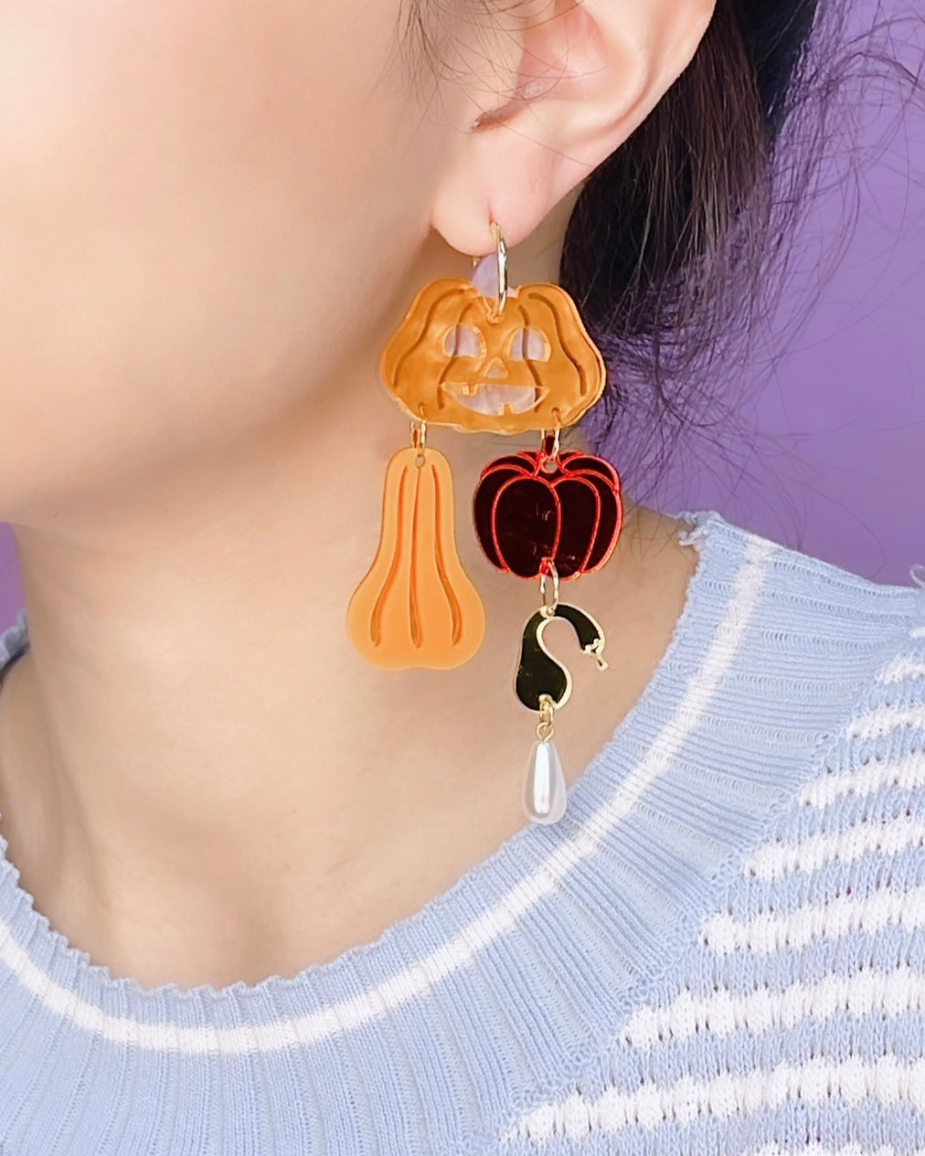 Pumpkin Hoop Earrings (Many Ways)