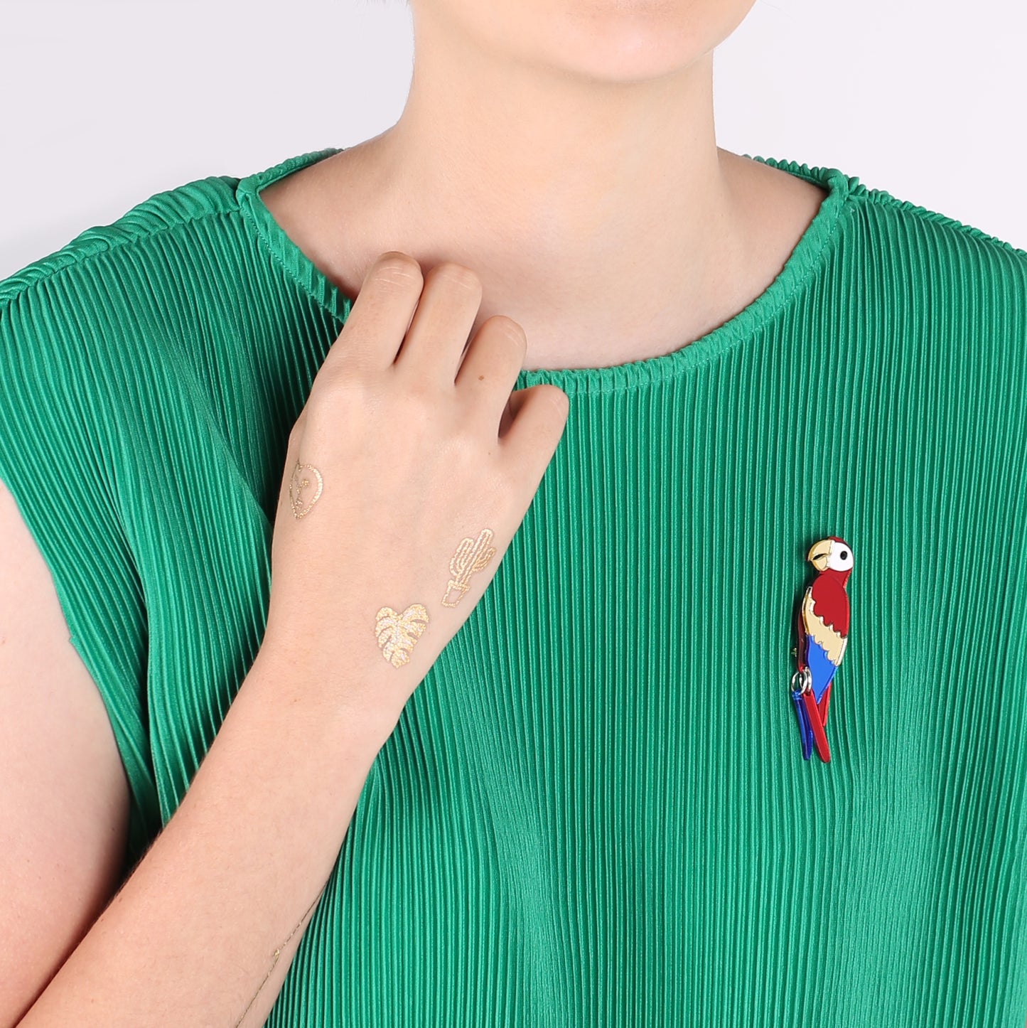 Scarlet Macaw Brooch