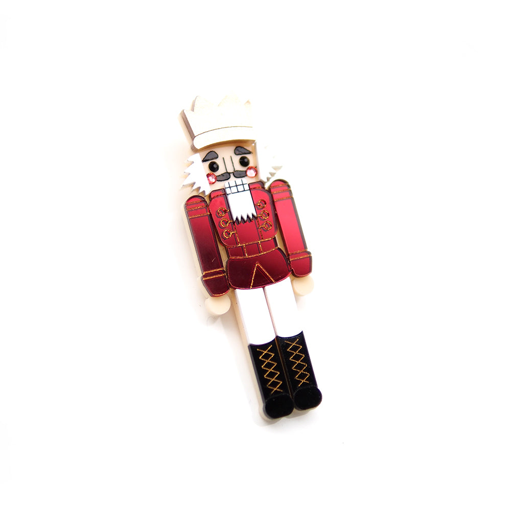 Nutcracker Brooch (Red)