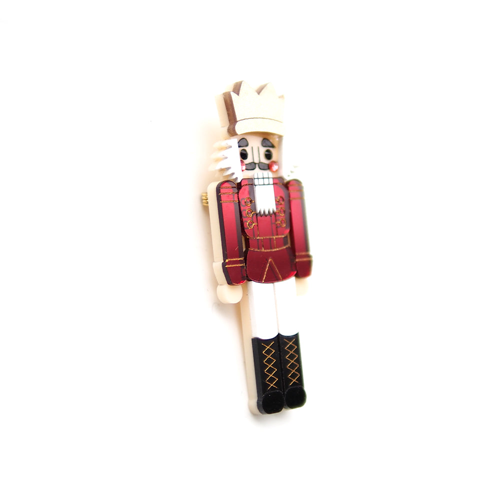 Nutcracker Brooch (Red)