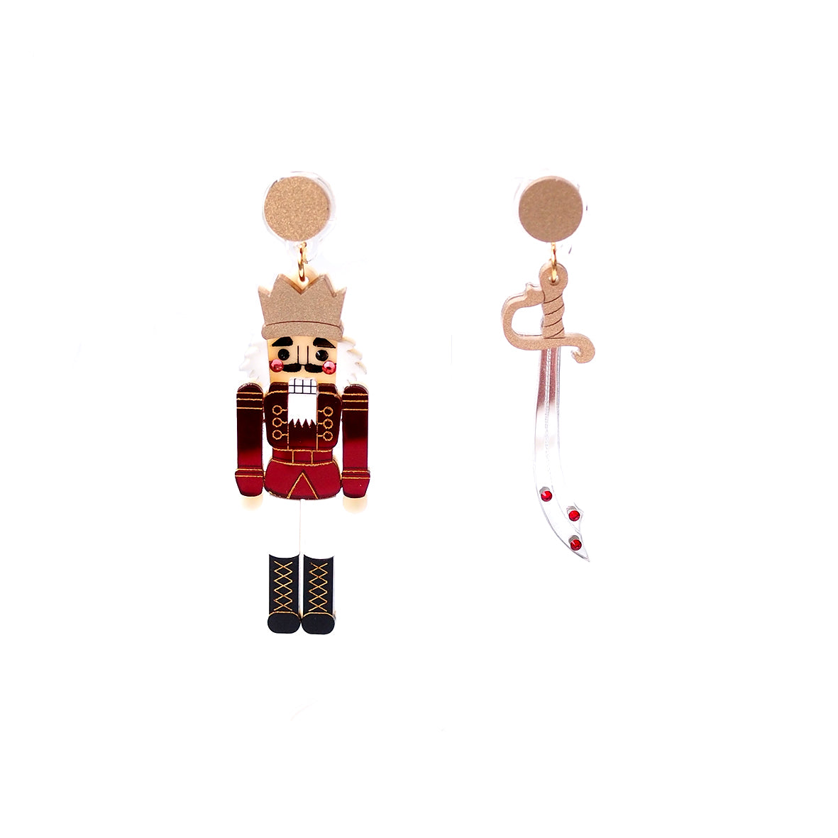 Nutcracker Earrings (Red)