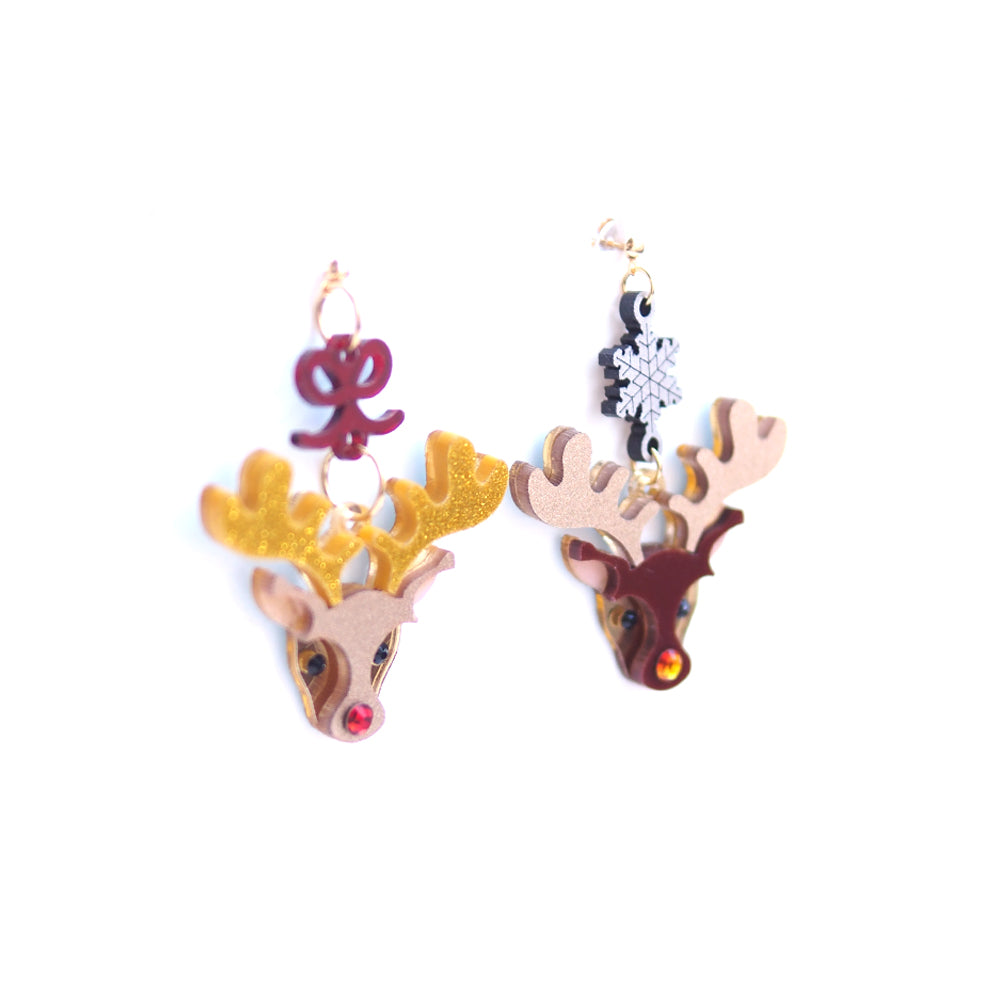 Red Nose Reindeer Earrings