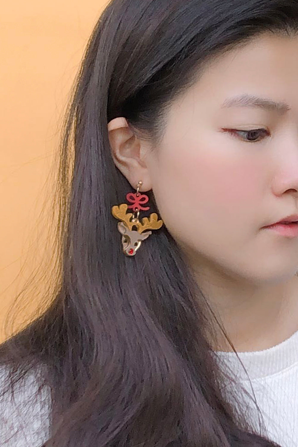 Red Nose Reindeer Earrings