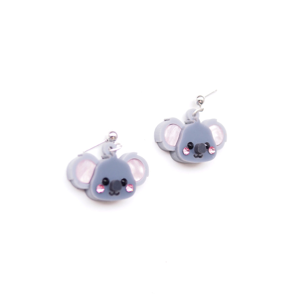 Koala Head Earrings