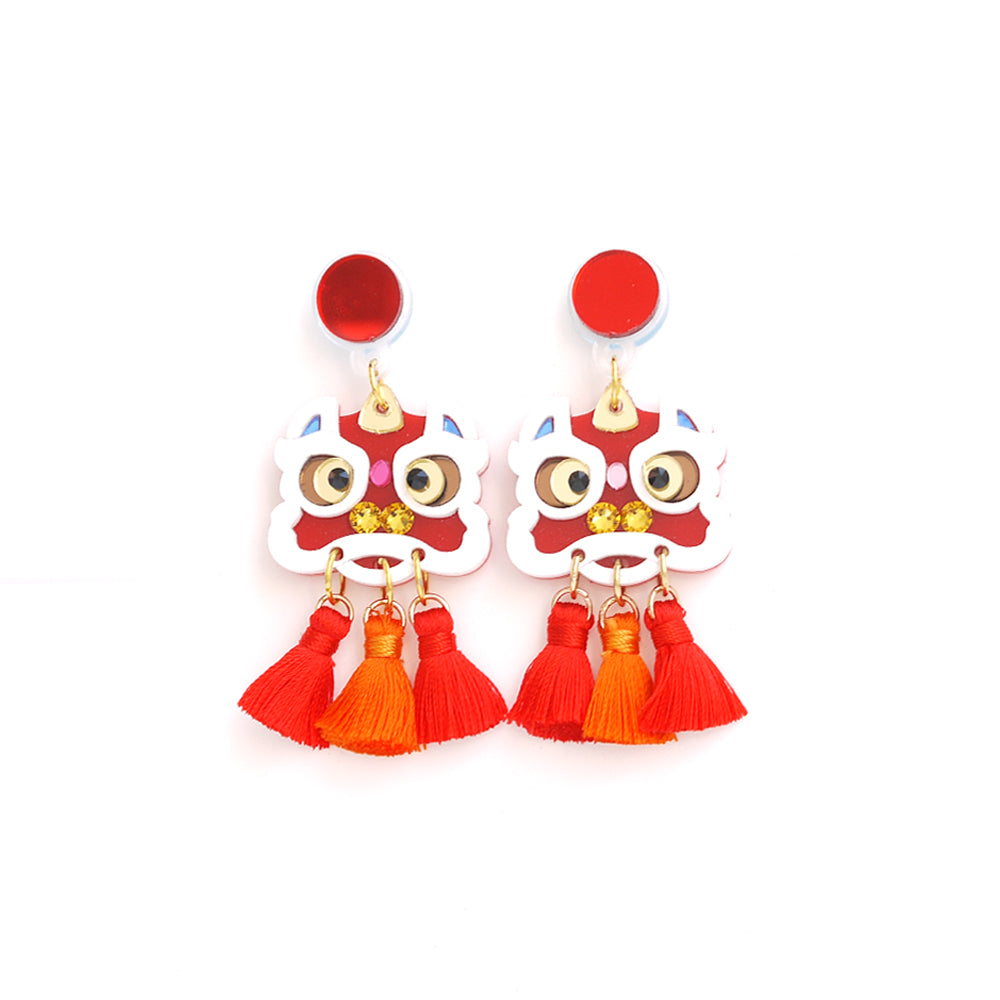 Dance Lion Earrings
