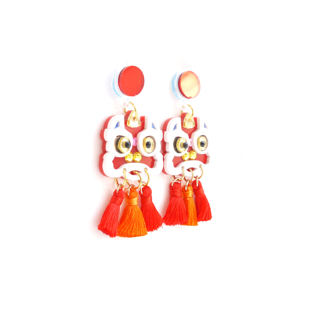 Dance Lion Earrings