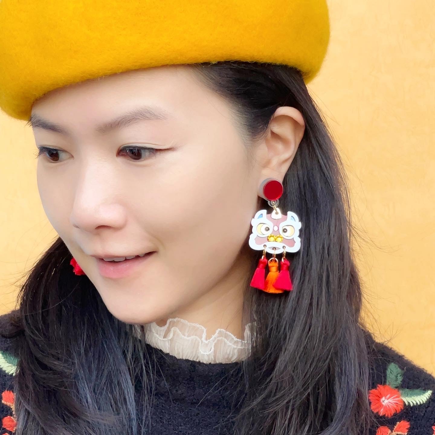 Dance Lion Earrings