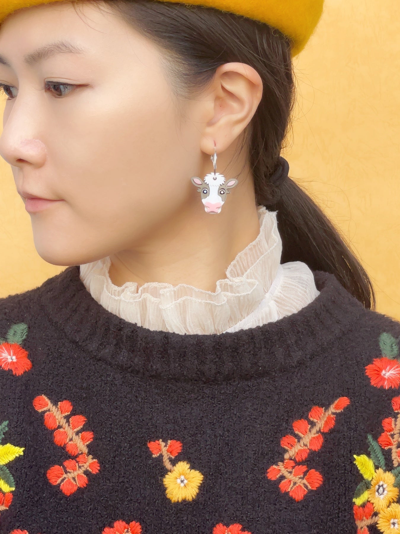 Cow Hoop Earrings (3 ways)