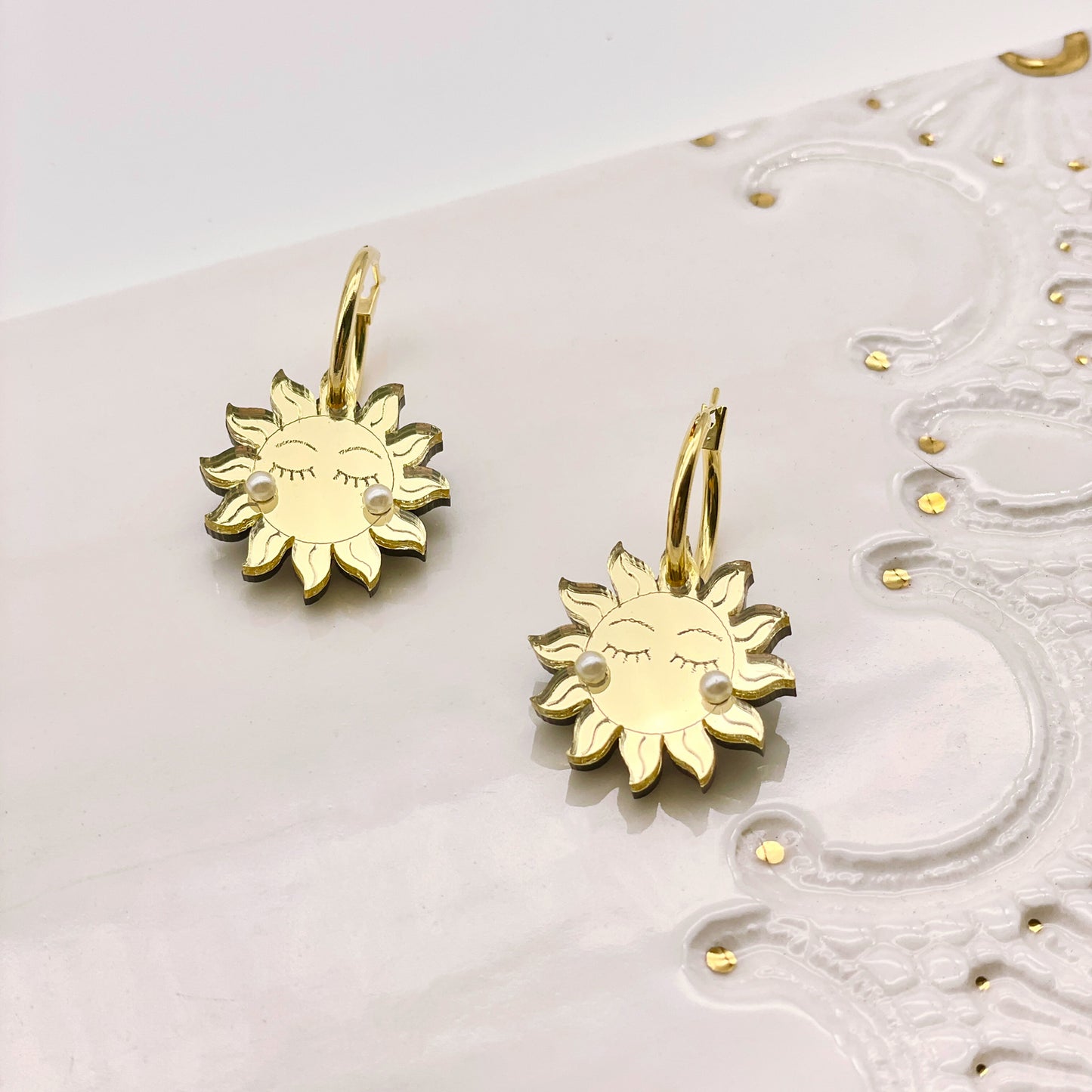 Sun Hoop Earrings