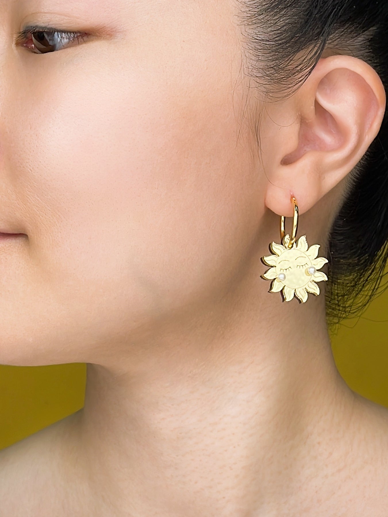 Sun Hoop Earrings