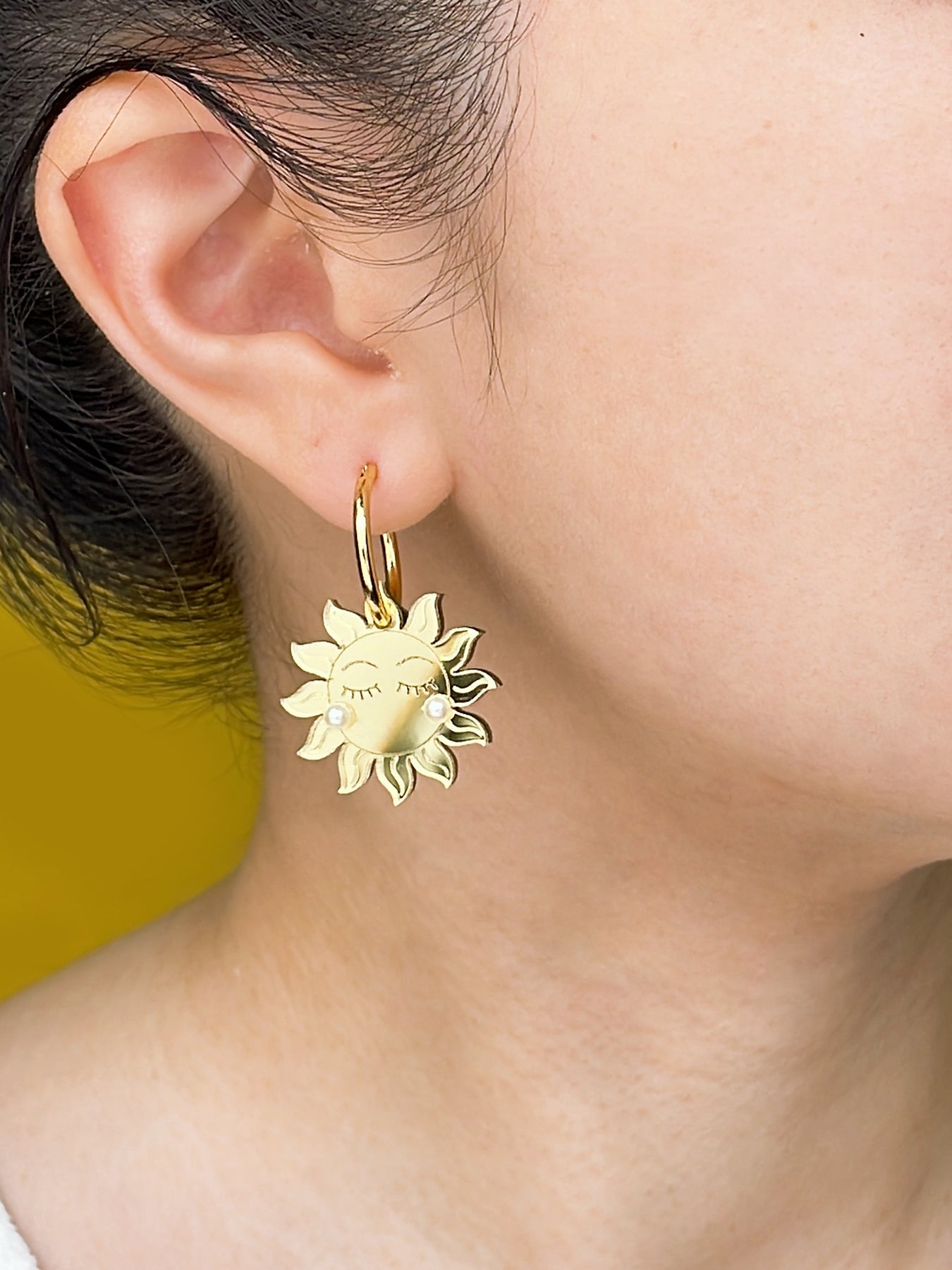 Sun Hoop Earrings