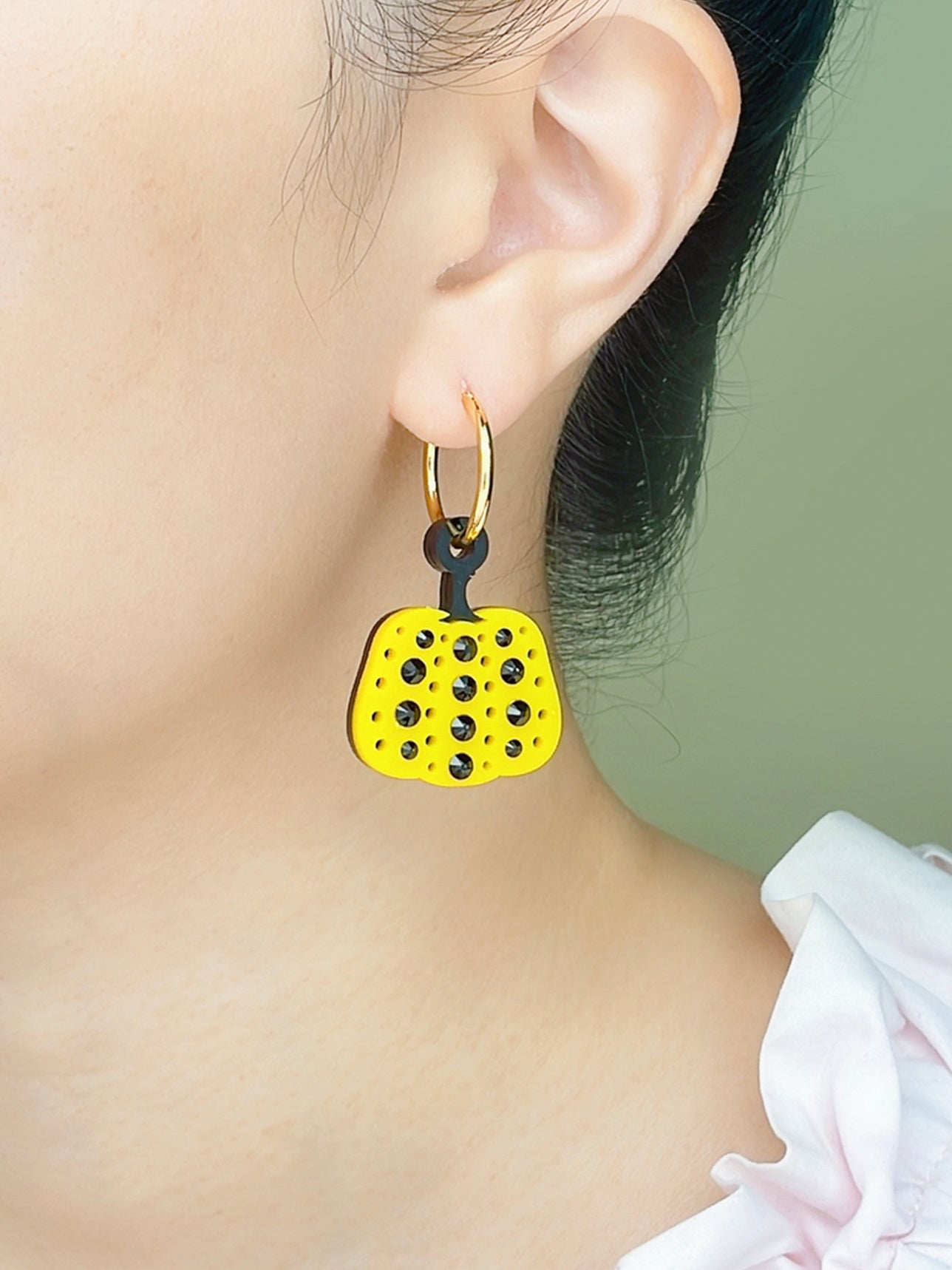 Pumpkin Hoop Earrings