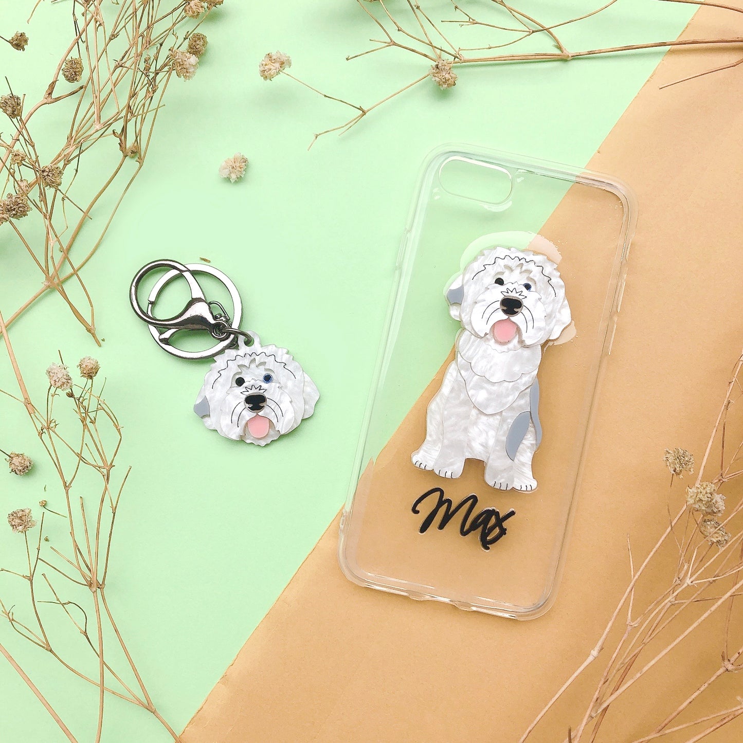 Custom Made Phone Case and Keychain