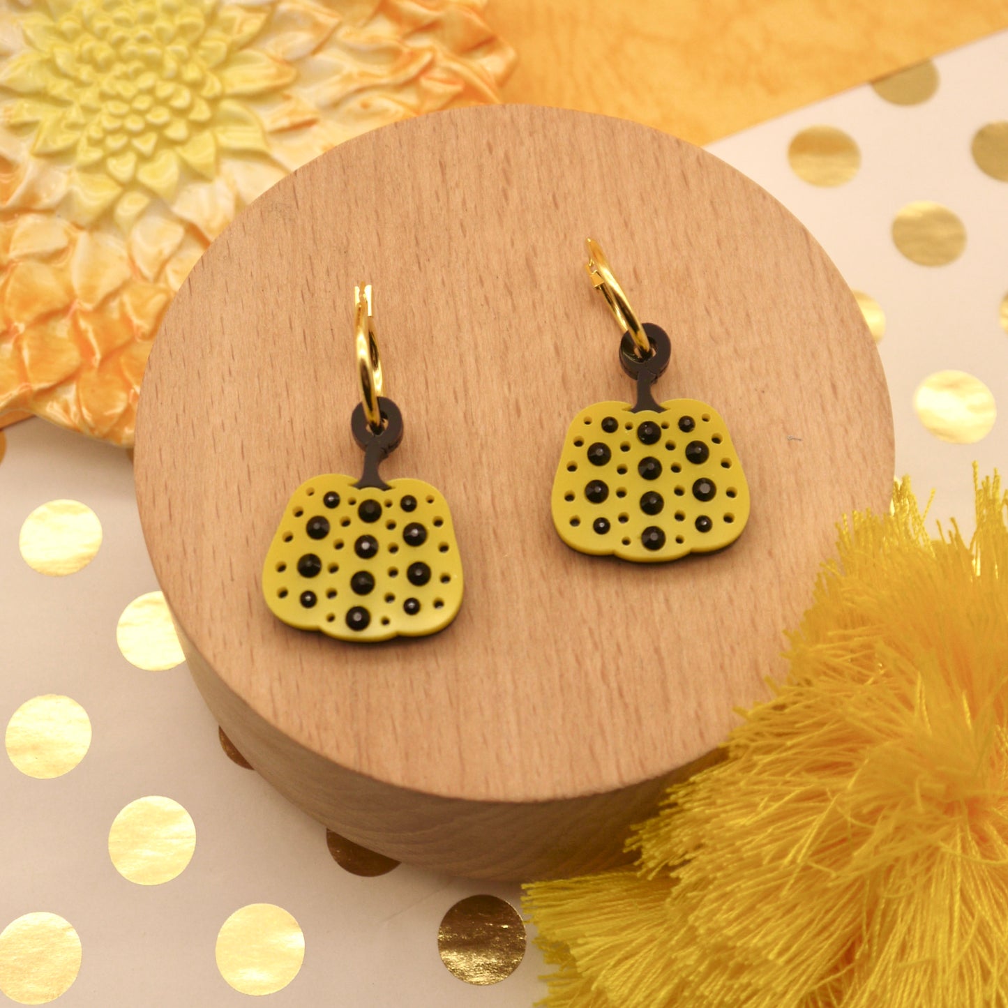 Pumpkin Hoop Earrings