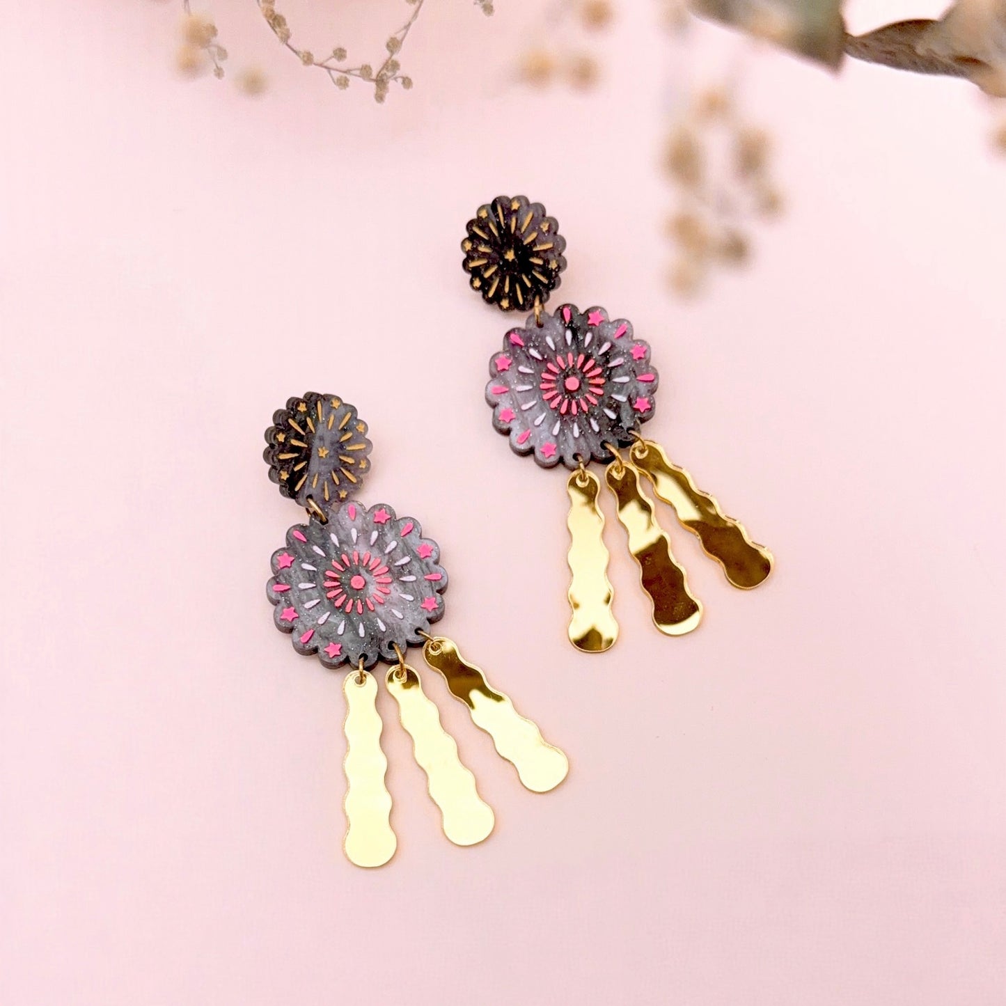 New Year Firework Earrings
