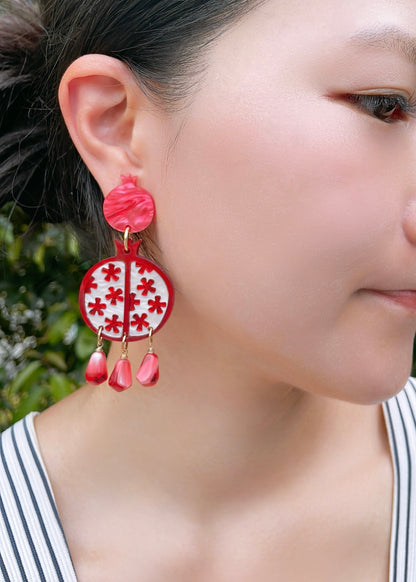 Pomegranate Dangle Earrings