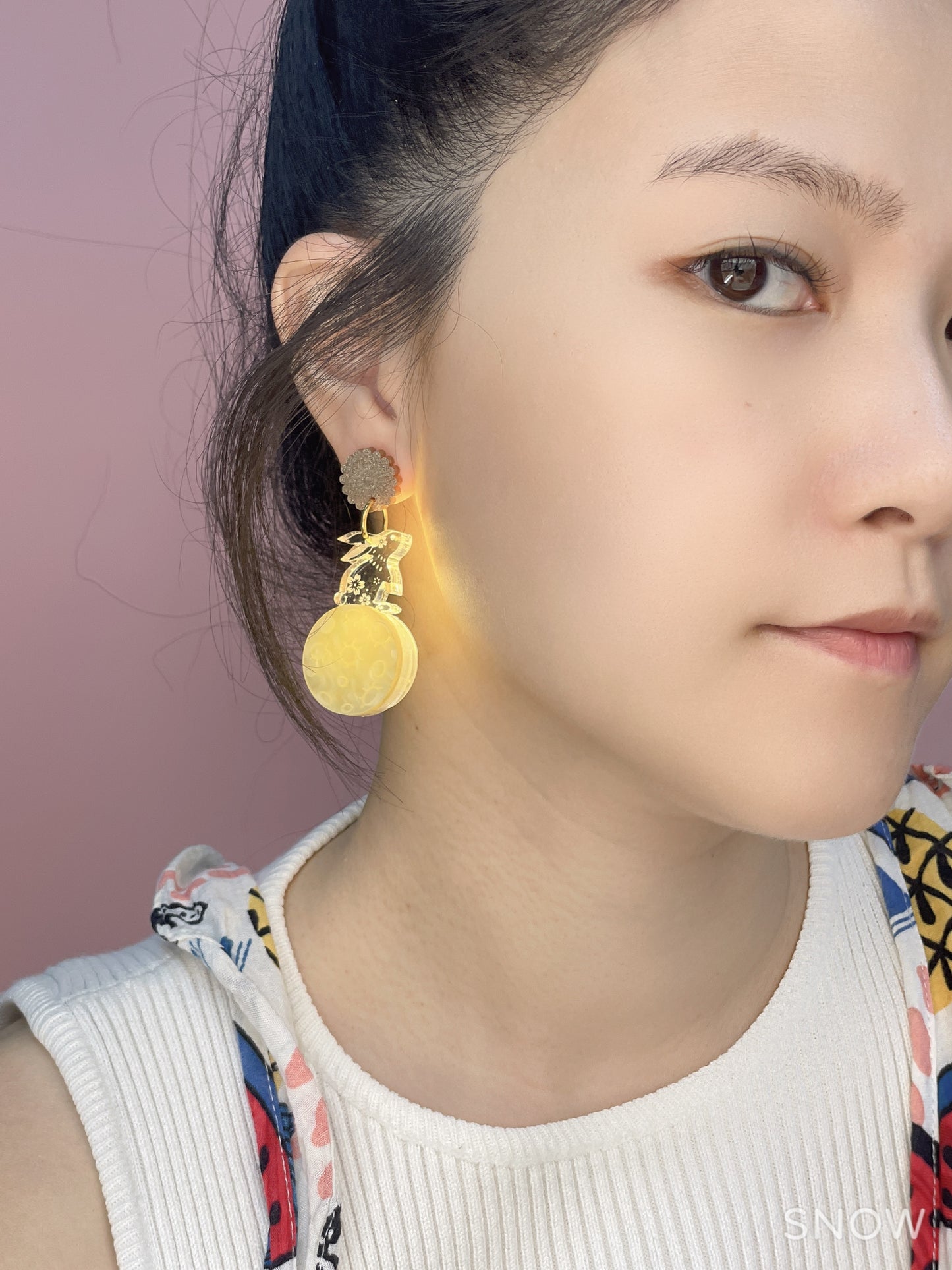 Rabbit Mooncake Earrings