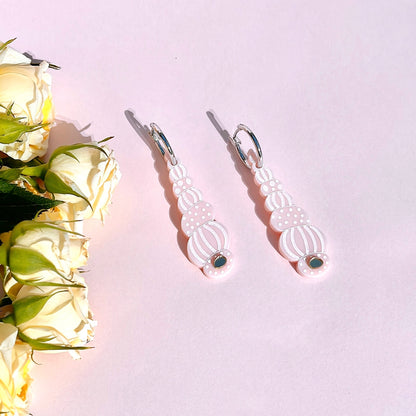 Auger Shell Hoops (Pale Pink)