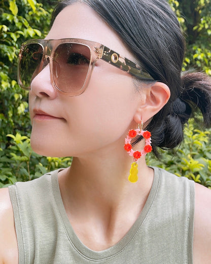 Flower Wreath Hoops (Pink)
