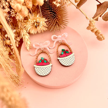 Apple Basket Earrings