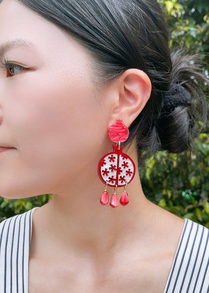 Pomegranate Dangle Earrings