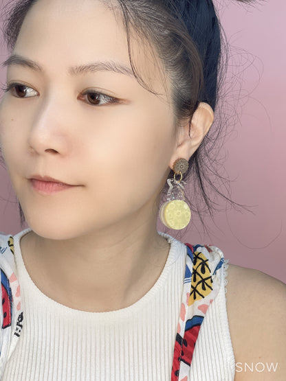 Rabbit Mooncake Earrings