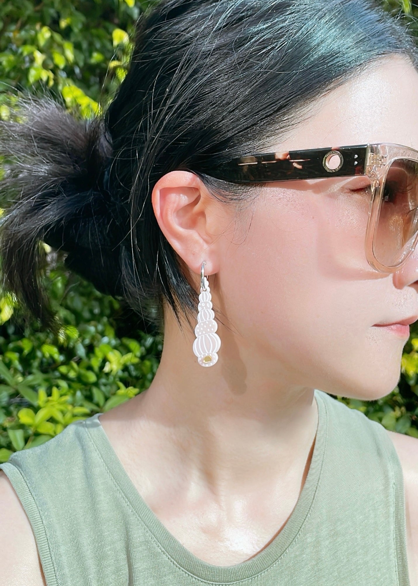 Auger Shell Hoops (Pale Pink)