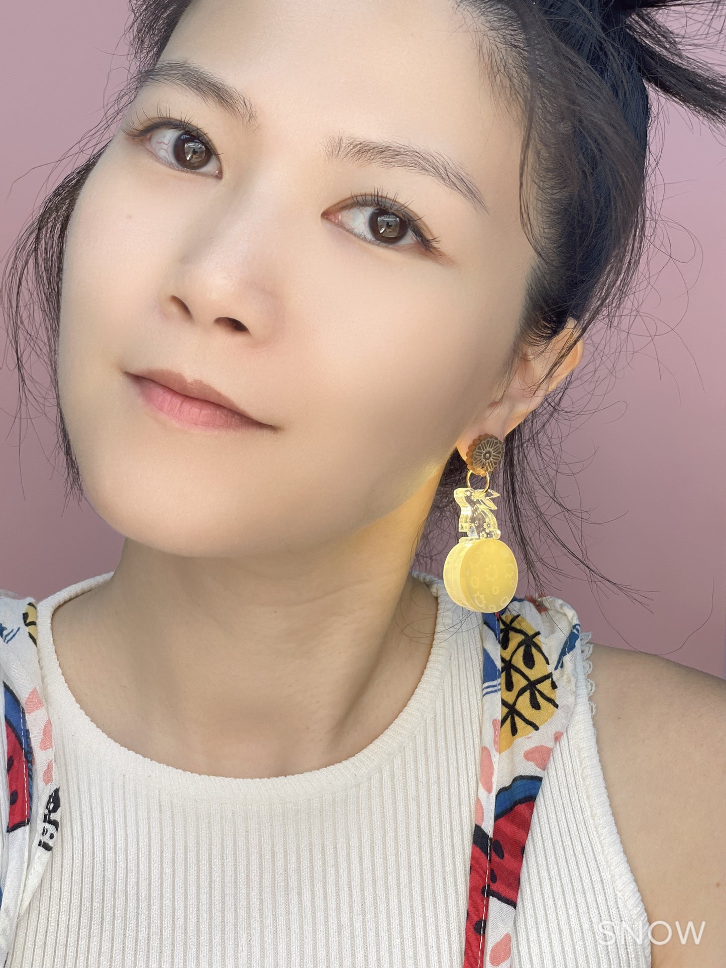 Rabbit Mooncake Earrings