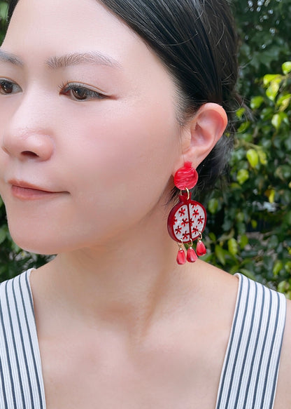 Pomegranate Dangle Earrings