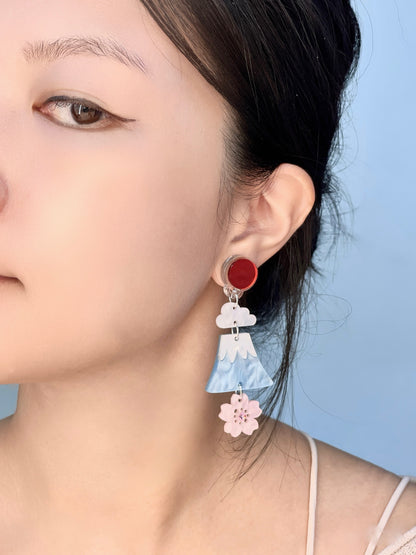 Mount Fuji Earrings