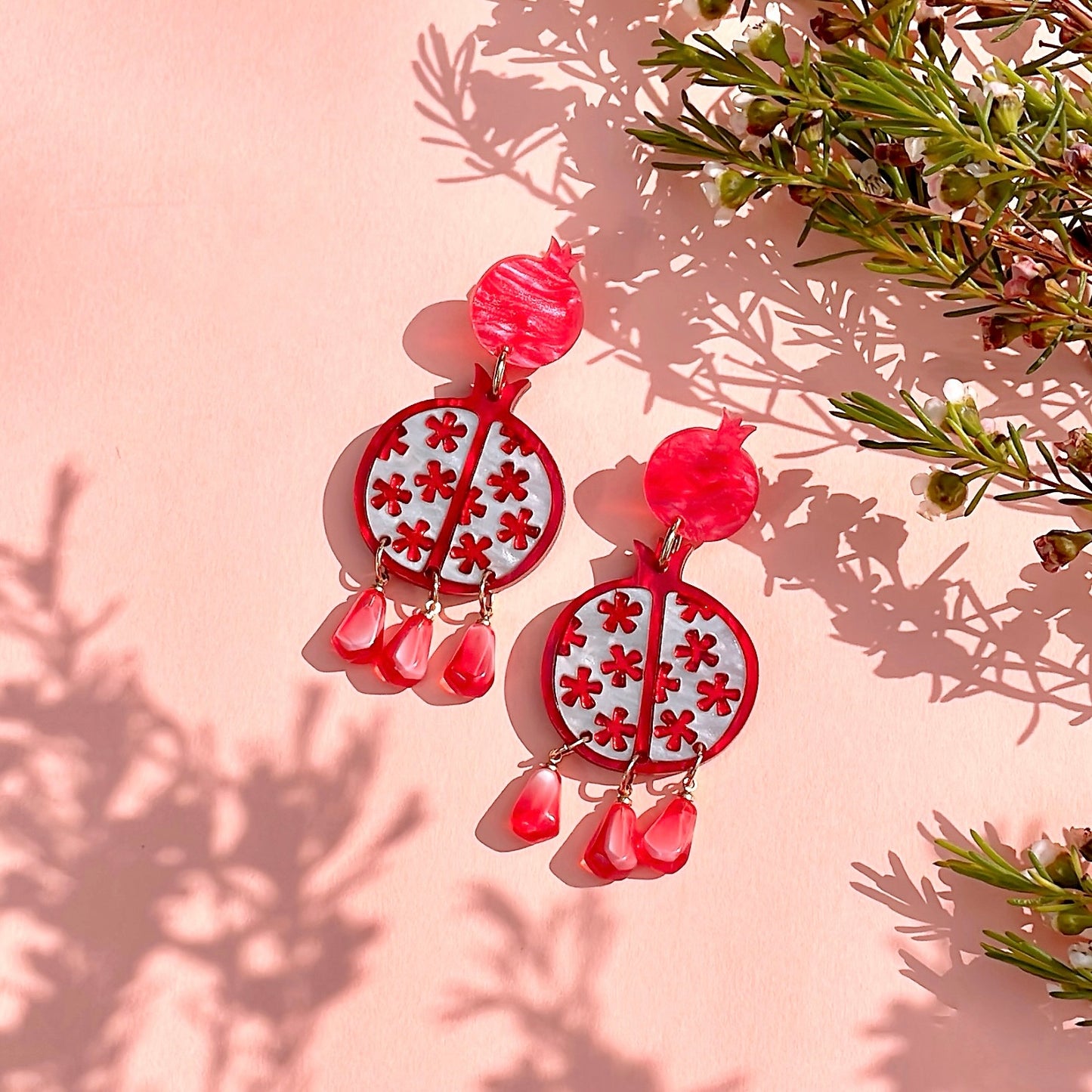 Pomegranate Dangle Earrings