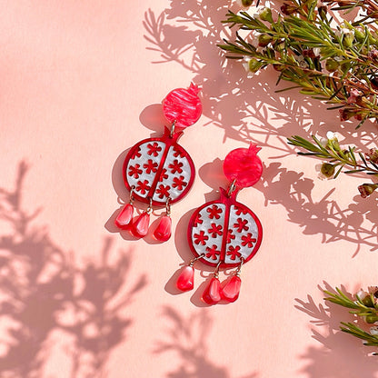 Pomegranate Dangle Earrings