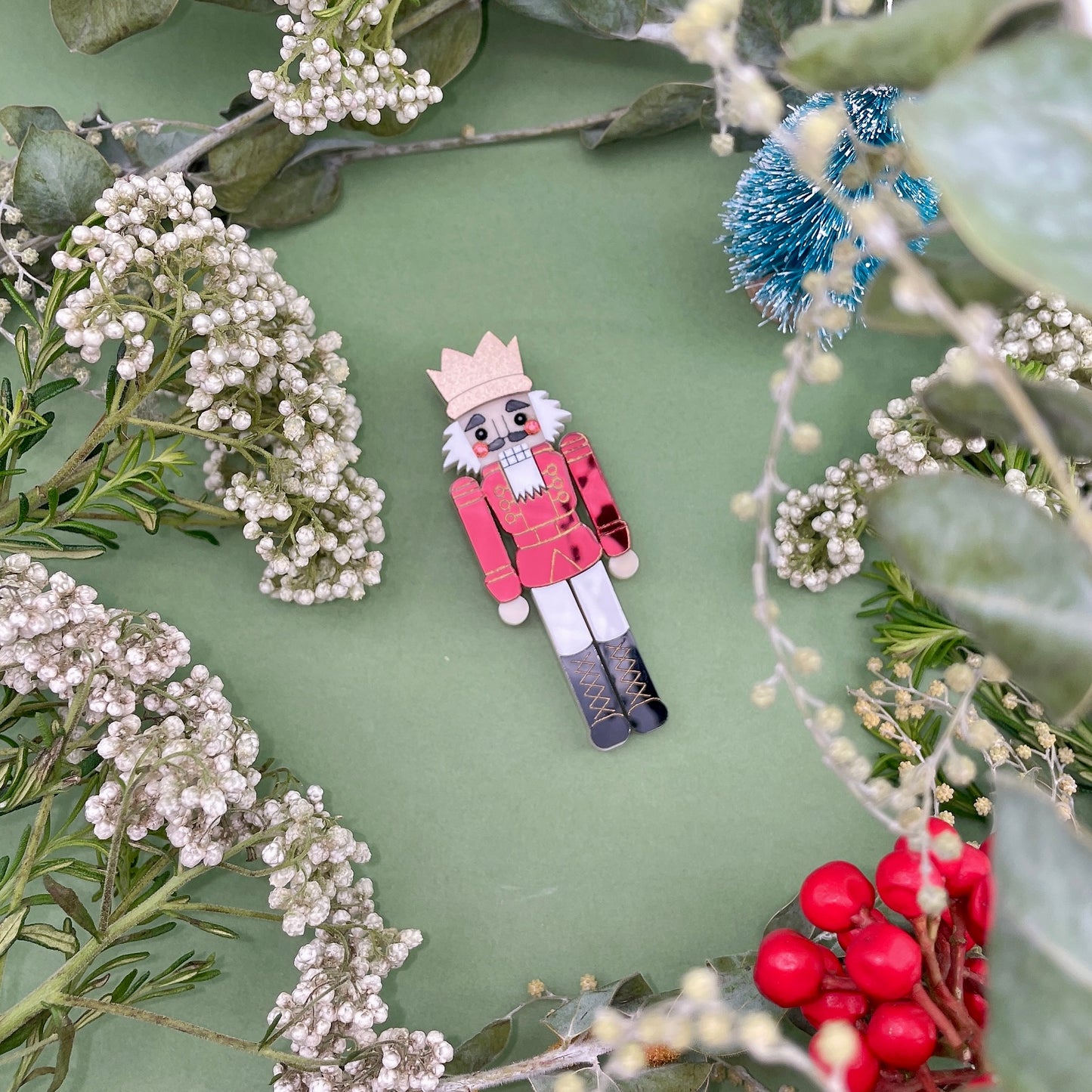 Nutcracker Brooch (Red)