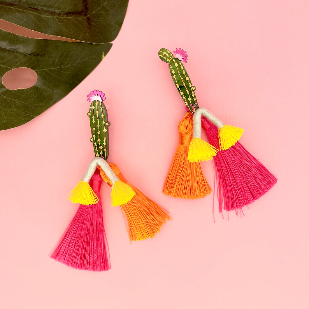 Cactus Tassels Earrings